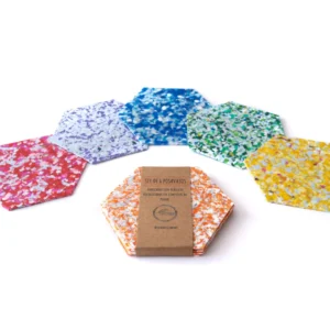 Set 6 Posavasos de Plástico Reciclado