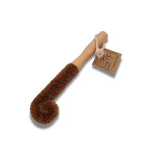 Cepillo Limpiador de Fibra de Coco Alargado